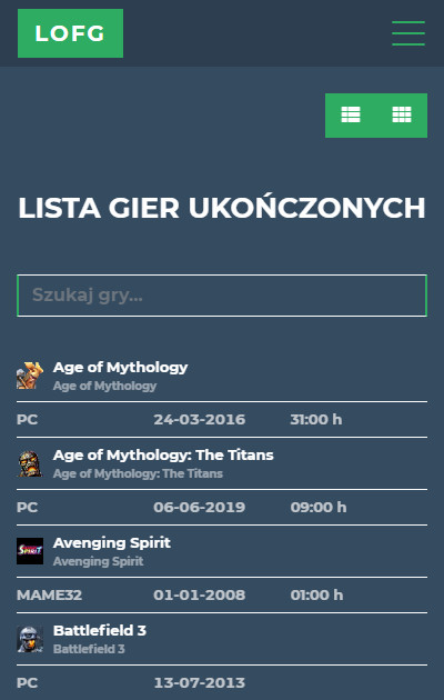 List of Finished Games v2